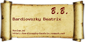 Bardiovszky Beatrix névjegykártya
